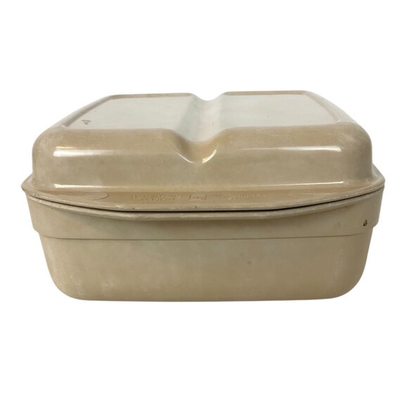 Anchor Hocking Microware Cookware 1 Quart Casserole Divided Lid PM-481 Vintage - Picture 2 of 9